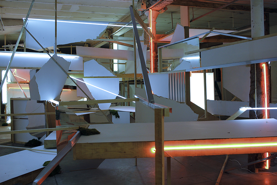 Clemens Behr - Installation at Greenhouse, St Etienne, France, 2016