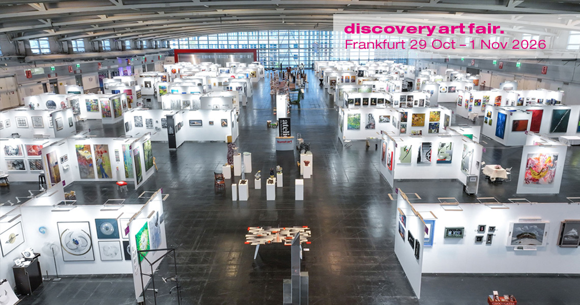 Contemporary art in the booths at the Frankfurt Art Fair in Germany