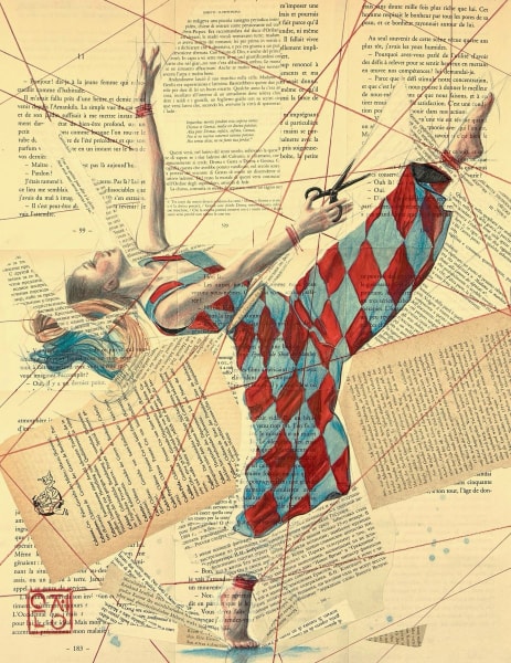 Natali Part-colombina contra systema-Aquarell-50 x 40-2025