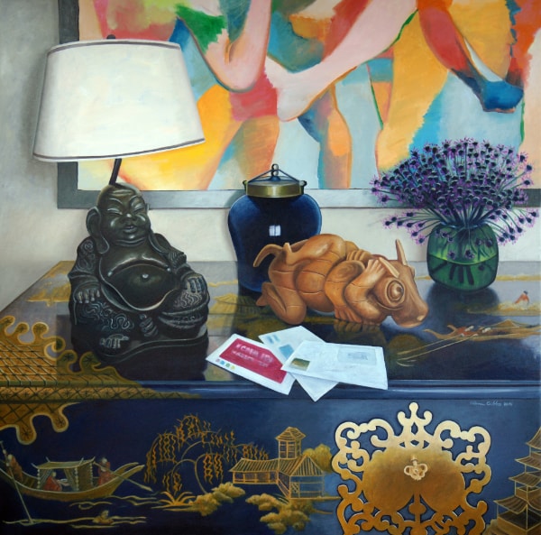 Glen Gibbs - Objects of Affection, Öl auf Leinwand, 130x130 cm, 2013