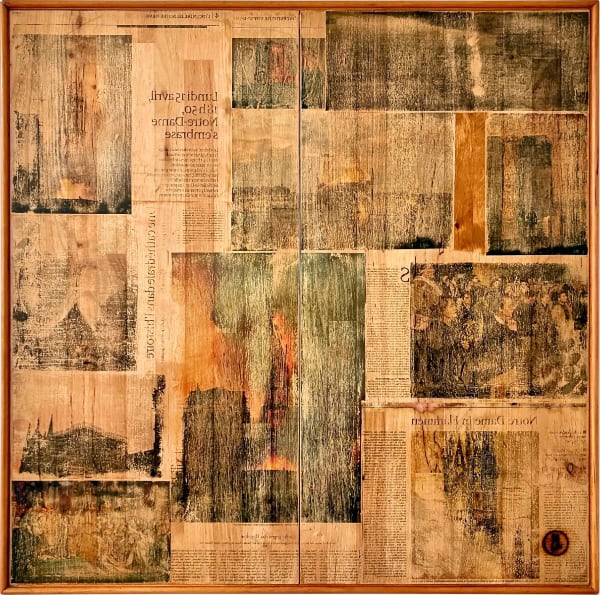 ralph richter - Document IV - NOTRE DAME OBSCURE - Mixed Media, Bas-relief -79 x 79 x 6 cm-2019