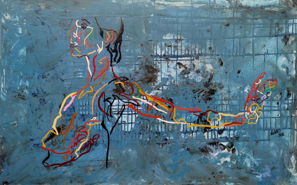uli lächelt-VIII 62 - Final Call-Malerei, Acryl auf Leinwand-85 x 135 x 2.5 cm-2026